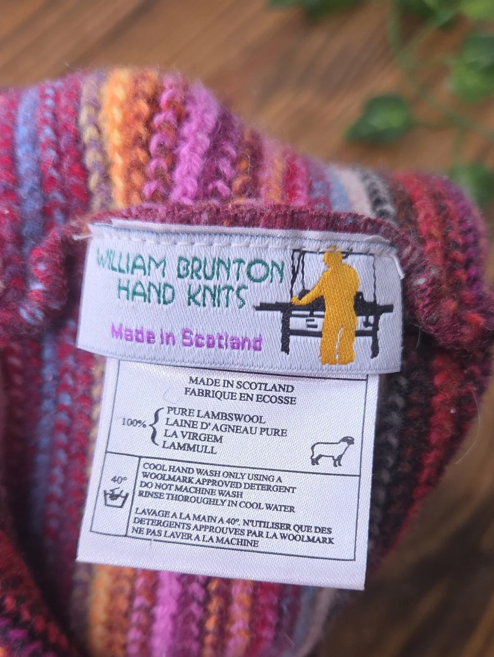 William Brunton. Hand Knit Beanie. Lambswool. OSFA. Excellent Condition
